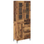 Highboard med skuffe 2 pcs Gammelt træ Konstrueret træ