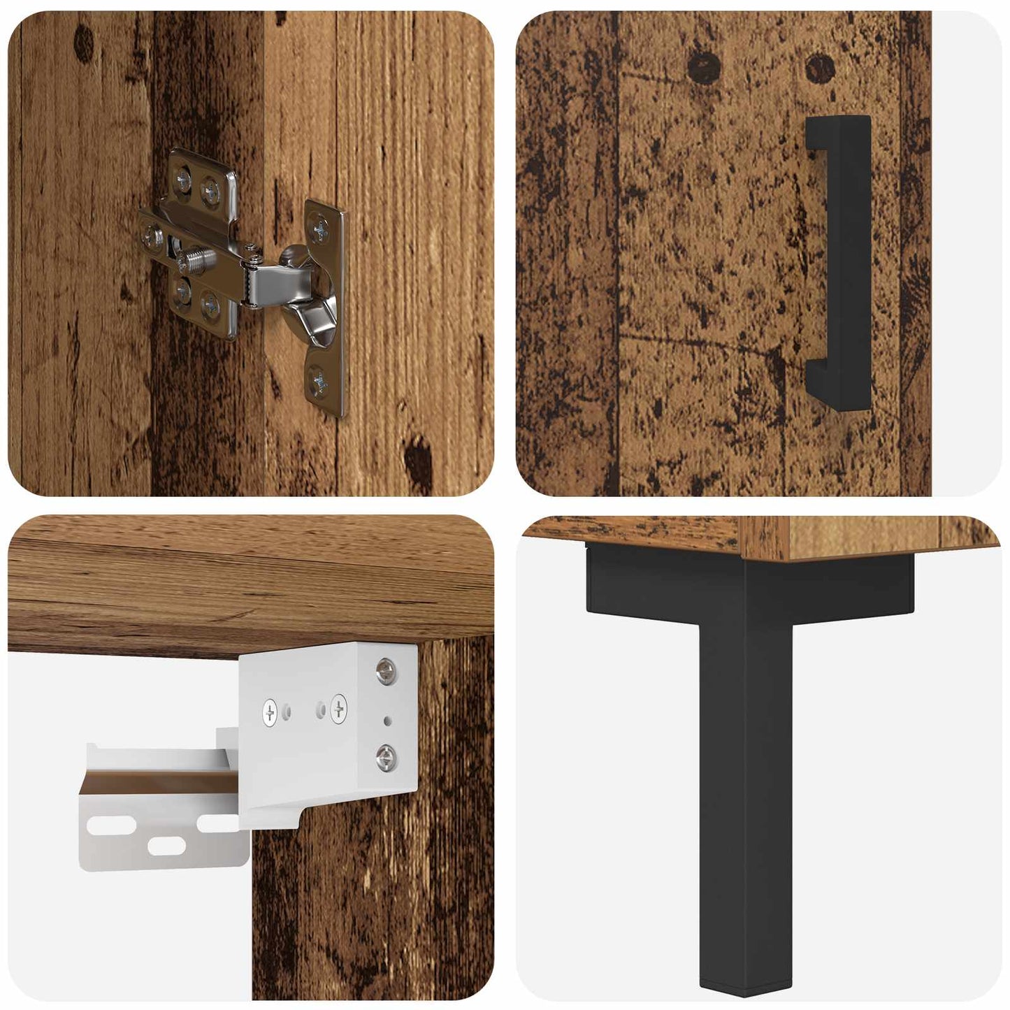Highboard Gammelt træ 69,5 x 34 x 180 cm Konstrueret træ