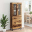 Highboard med skuffe 2 pcs Gammelt træ Konstrueret træ