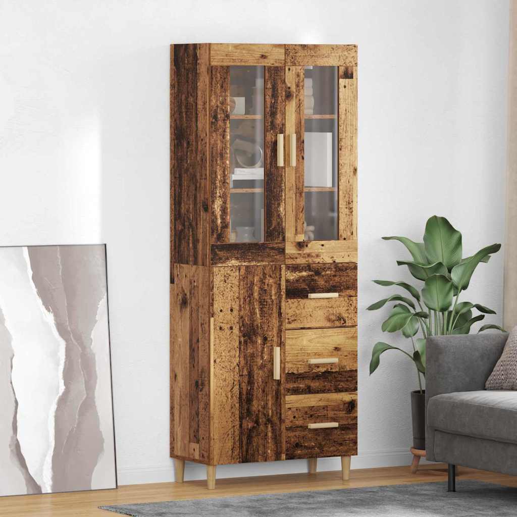 Highboard Gammelt træ 69,5 x 34 x 180 cm Konstrueret træ