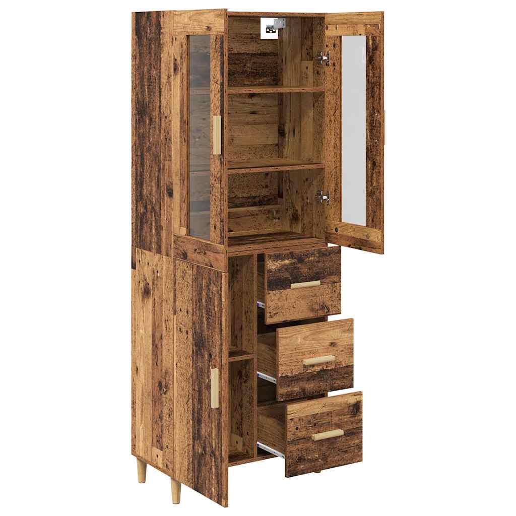 Highboard Gammelt træ 69,5 x 34 x 180 cm Konstrueret træ