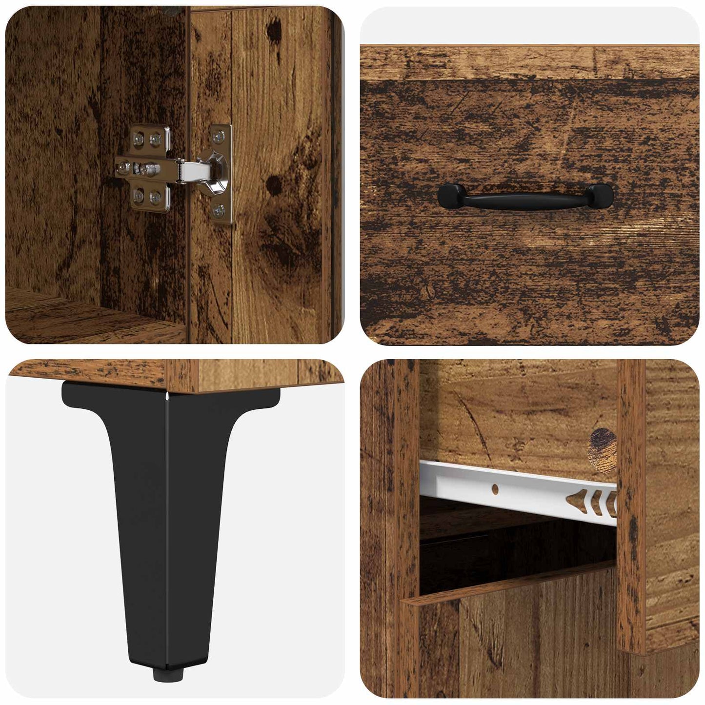 Highboard Gammelt træ 69,5 x 34 x 180 cm Konstrueret træ