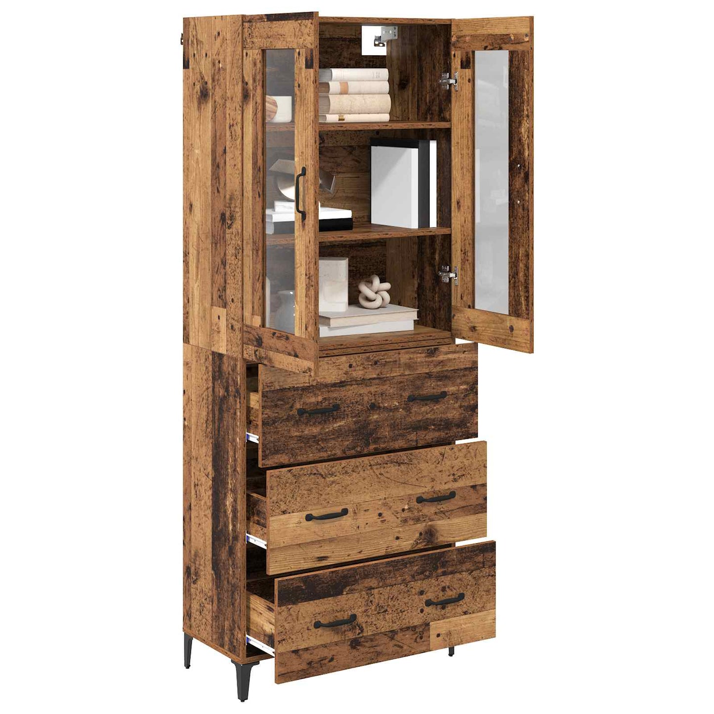 Highboard Gammelt træ 69,5 x 34 x 180 cm Konstrueret træ