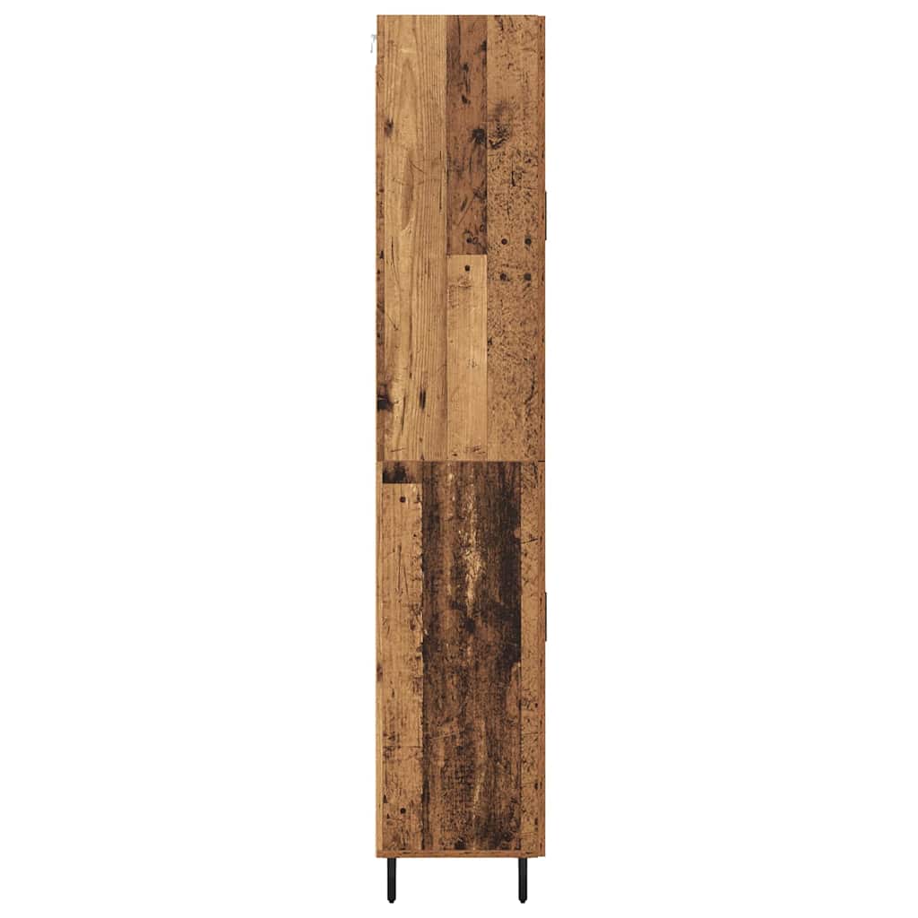 Highboard 2 pcs Gammelt træ Konstrueret træ