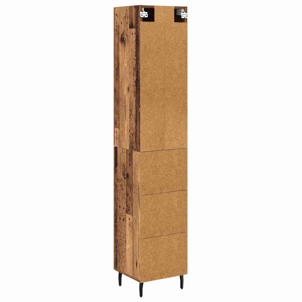 Highboard Gammelt træ 34,5 x 34 x 180 cm Konstrueret træ