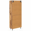 Highboard 2 pcs Gammelt træ Ingeniørtræ og glas