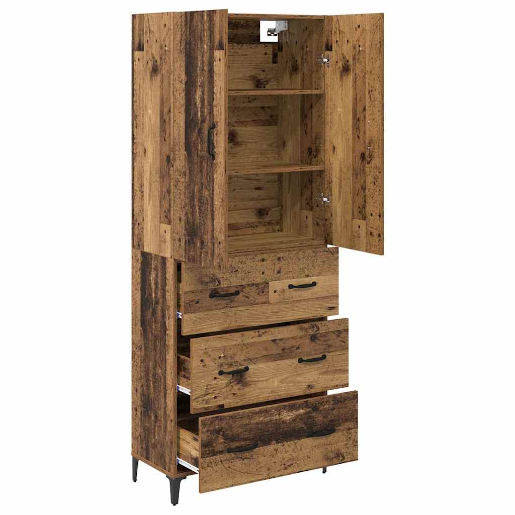 Highboard Gammelt træ 69,5 x 34 x 180 cm Konstrueret træ