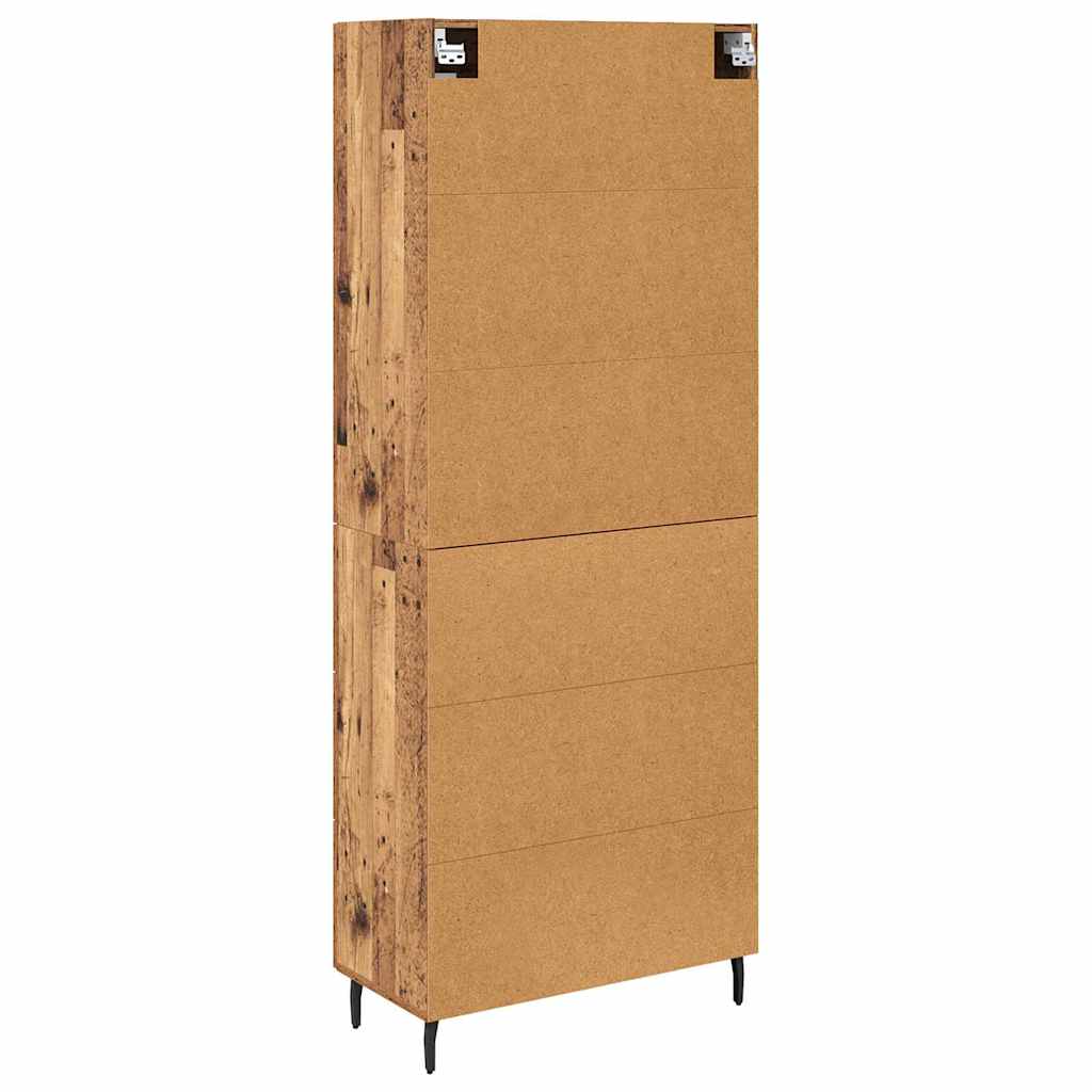 Highboard med skuffe 2 pcs Gammelt træ Konstrueret træ