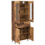 Highboard med skuffe 2 pcs Gammelt træ Konstrueret træ