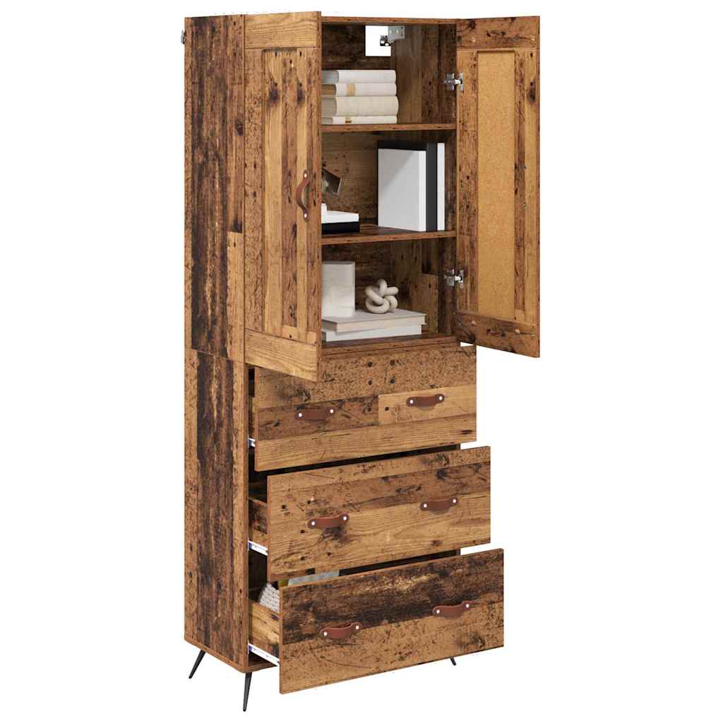Highboard Gammelt træ 69,5 x 34 x 180 cm Konstrueret træ