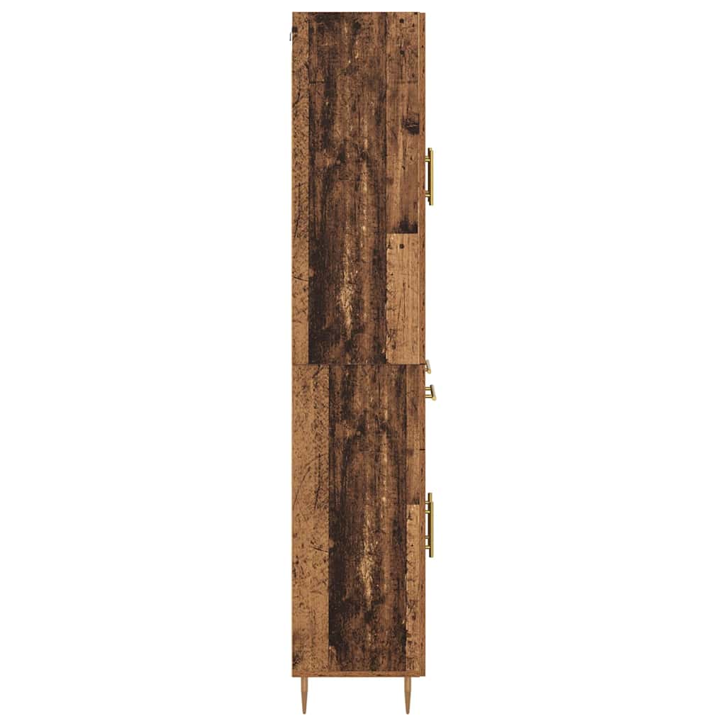 Highboard med skuffe 2 pcs Gammelt træ Konstrueret træ
