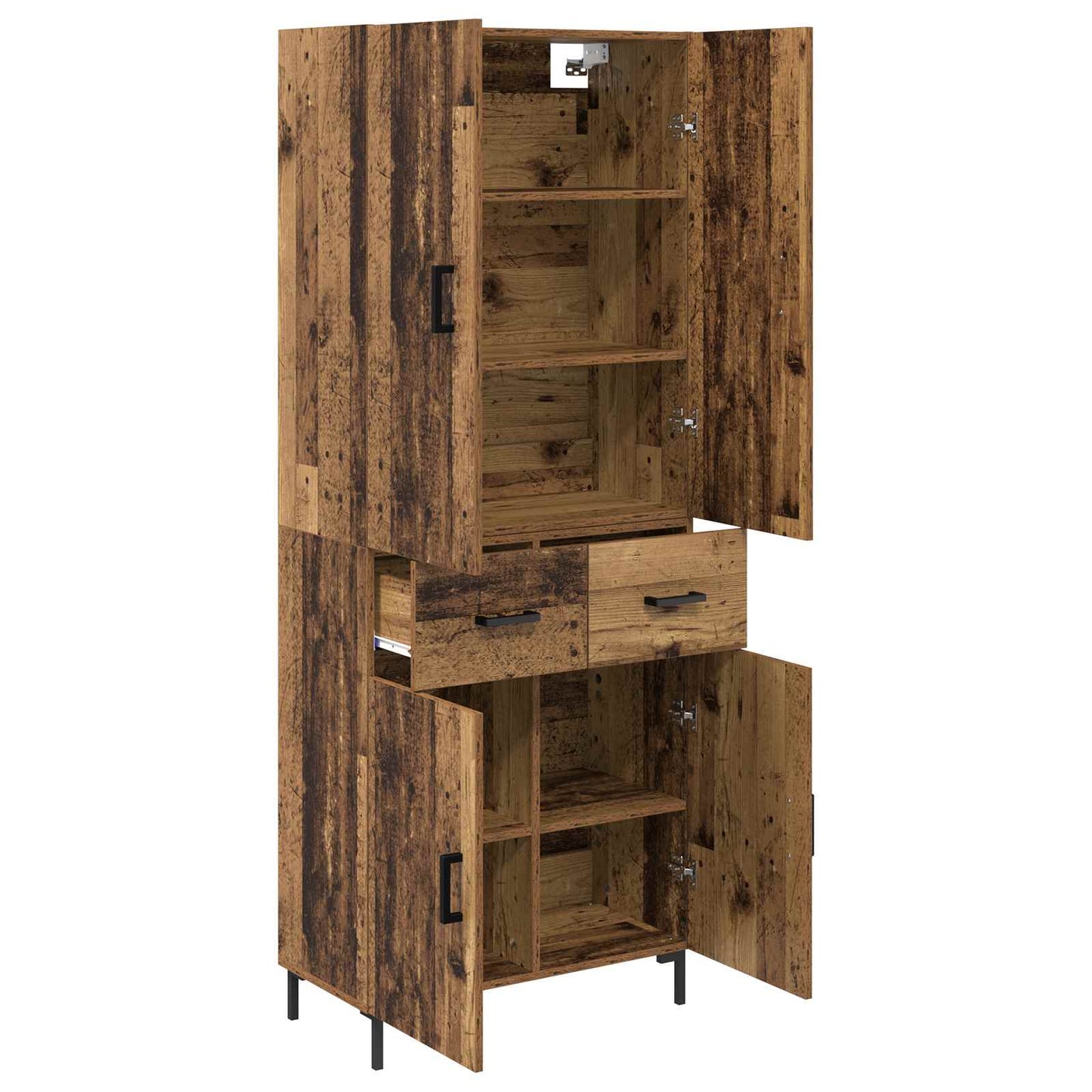 Highboard Gammelt træ 69,5 x 34 x 180 cm Konstrueret træ