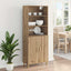 Highboard Artisan Egetræ 69,5 x 32,5 x 180 cm Konstrueret træ