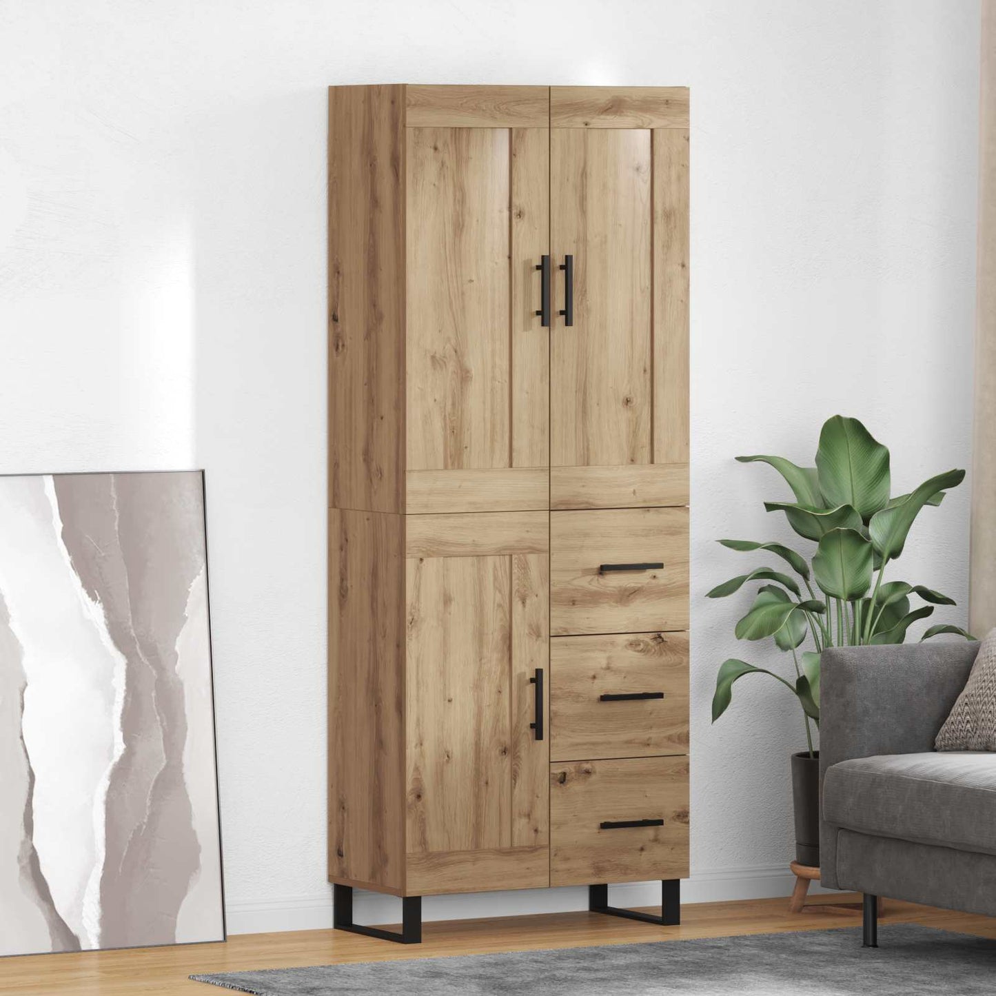 Highboard 2 pcs Artisan Egetræ 69,5 x 34 x 180 cm
