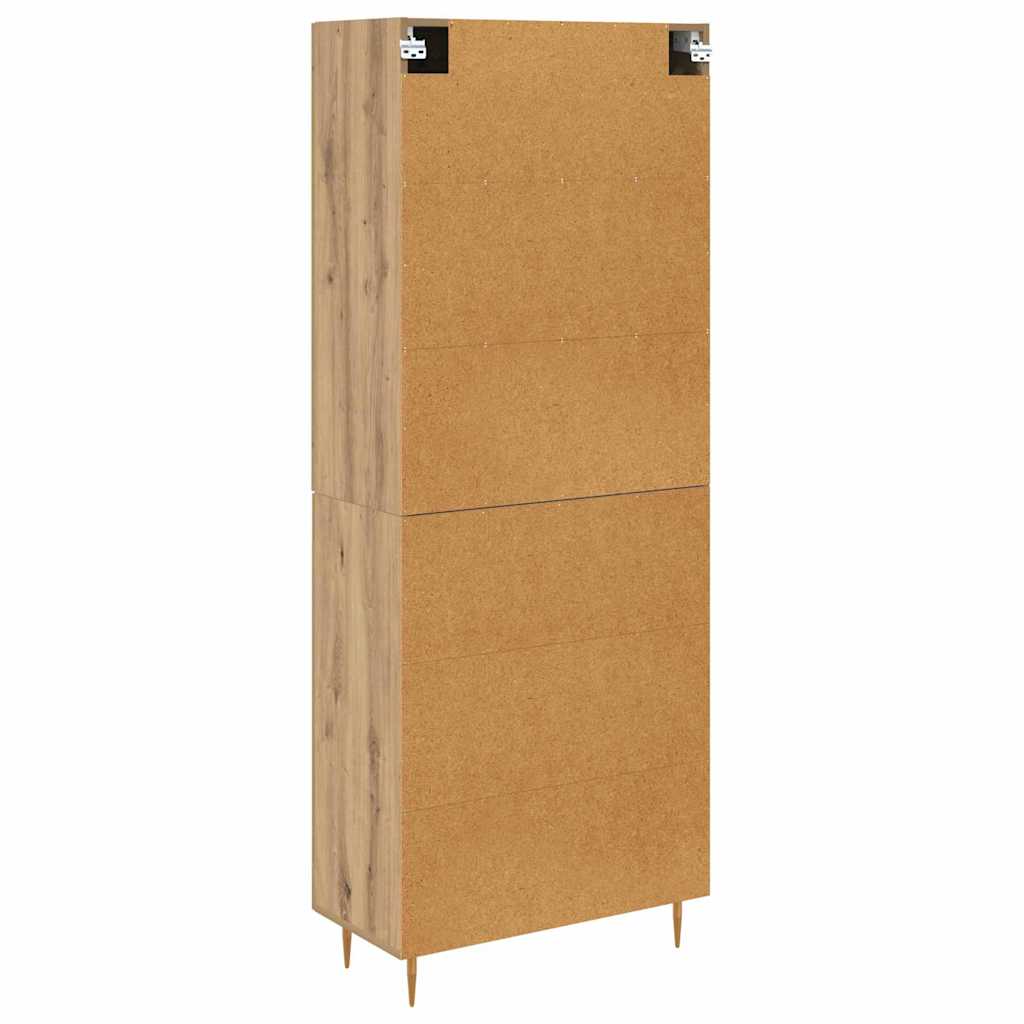 Highboard Artisan Egetræ 69,5 x 34 x 180 cm Konstrueret træ