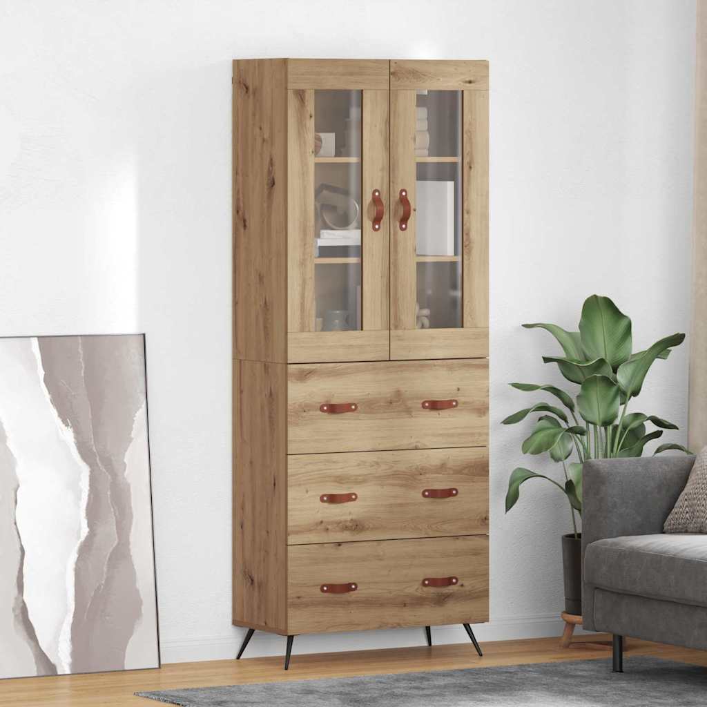 Højskab med hylde 2 pcs Artisan Egetræ 69,5 x 34 x 180 cm