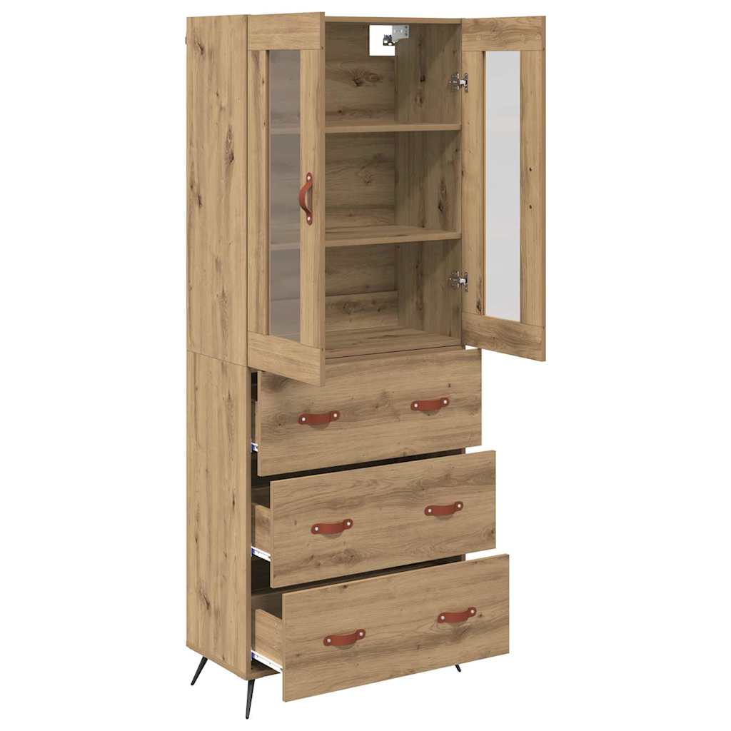 Højskab med hylde 2 pcs Artisan Egetræ 69,5 x 34 x 180 cm