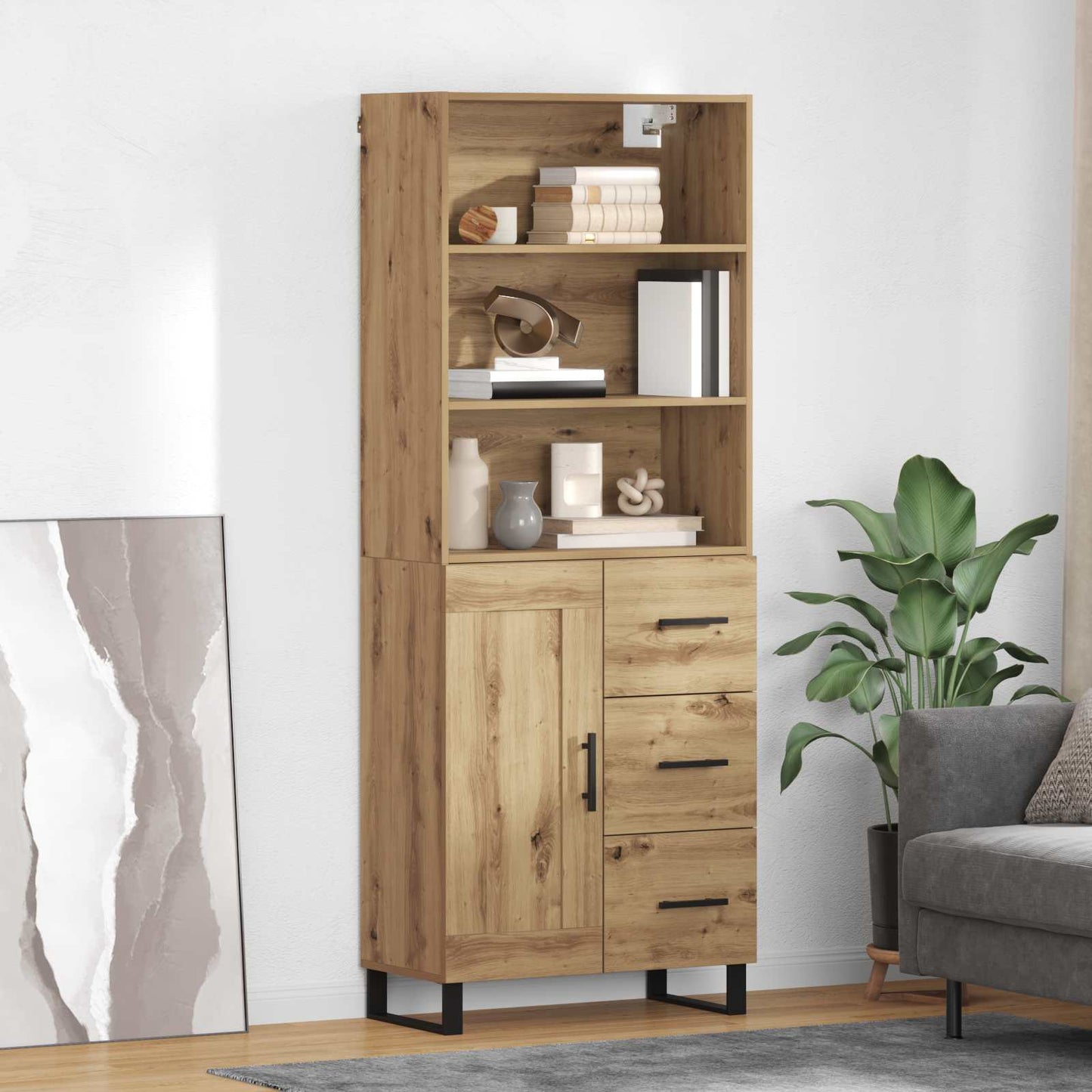 Highboard 2 pcs Artisan Egetræ 69,5 x 34 x 180 cm