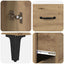 Highboard Artisan Egetræ 69,5 x 34 x 180 cm Konstrueret træ