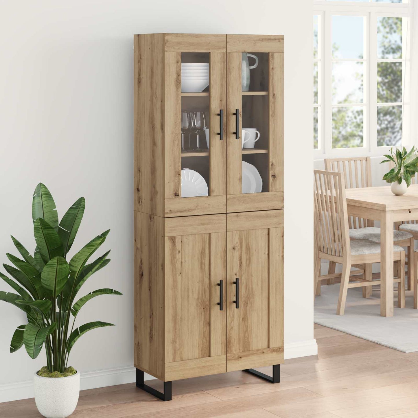 Highboard 2 pcs Artisan Egetræ 69,5 x 34 x 180 cm