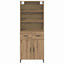 Highboard Artisan Egetræ 69,5 x 34 x 180 cm Konstrueret træ