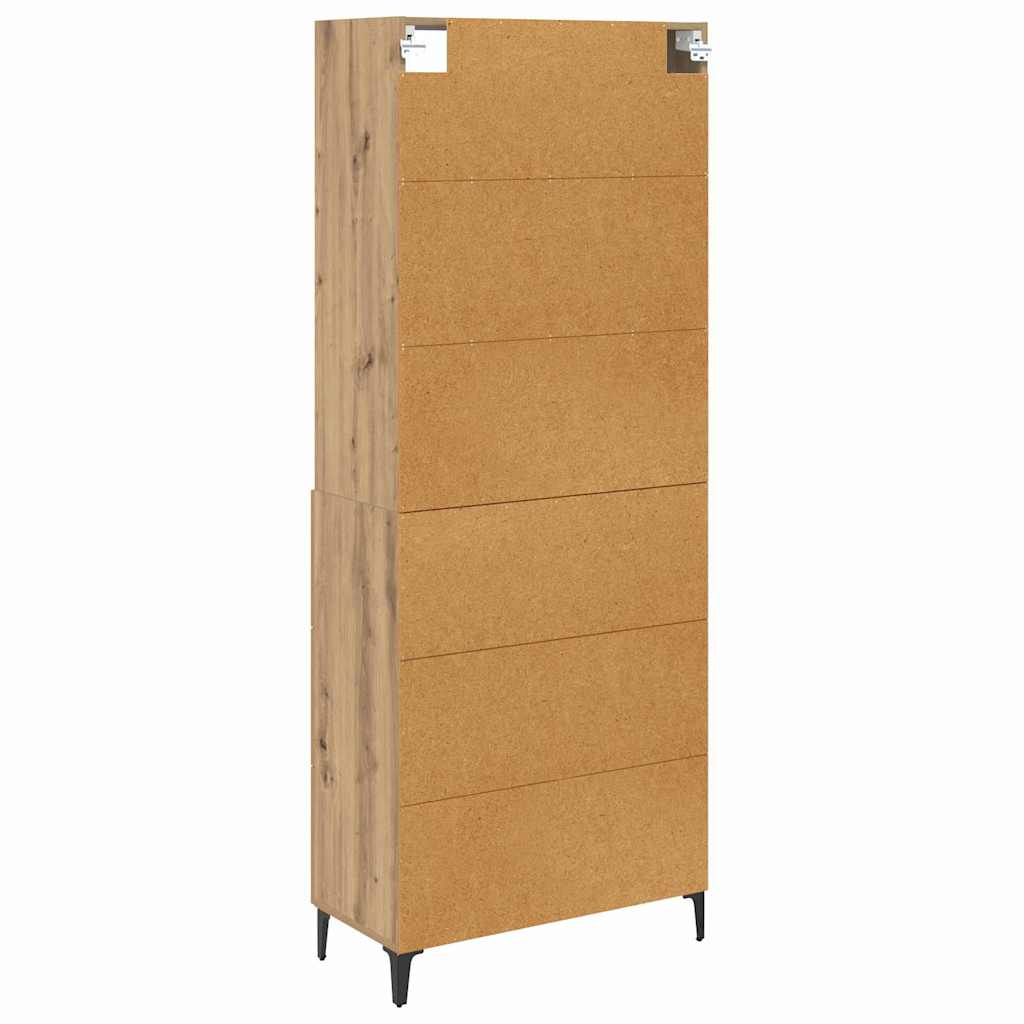 Highboard Artisan Egetræ 69,5 x 34 x 180 cm Konstrueret træ