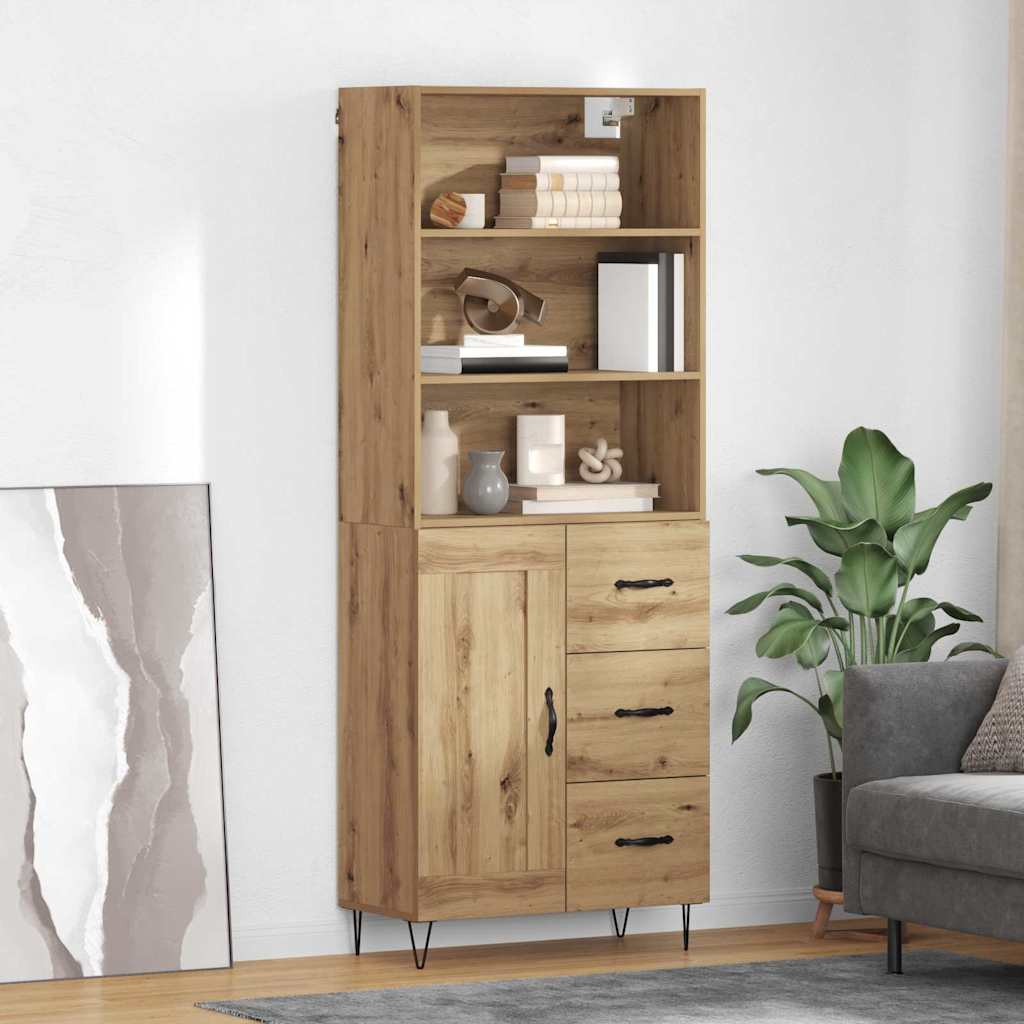 Highboard 2 pcs Artisan Egetræ 69,5 x 34 x 180 cm