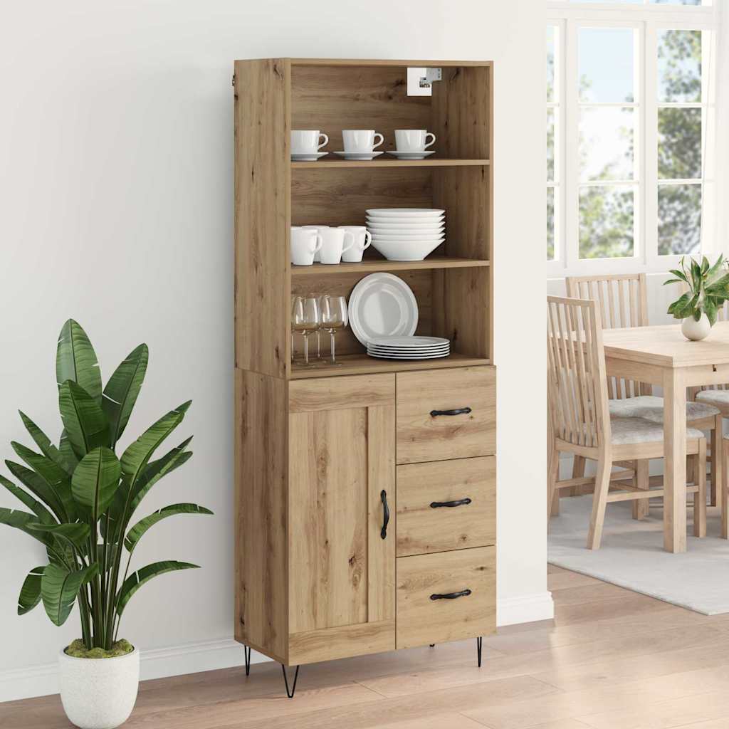 Highboard 2 pcs Artisan Egetræ 69,5 x 34 x 180 cm