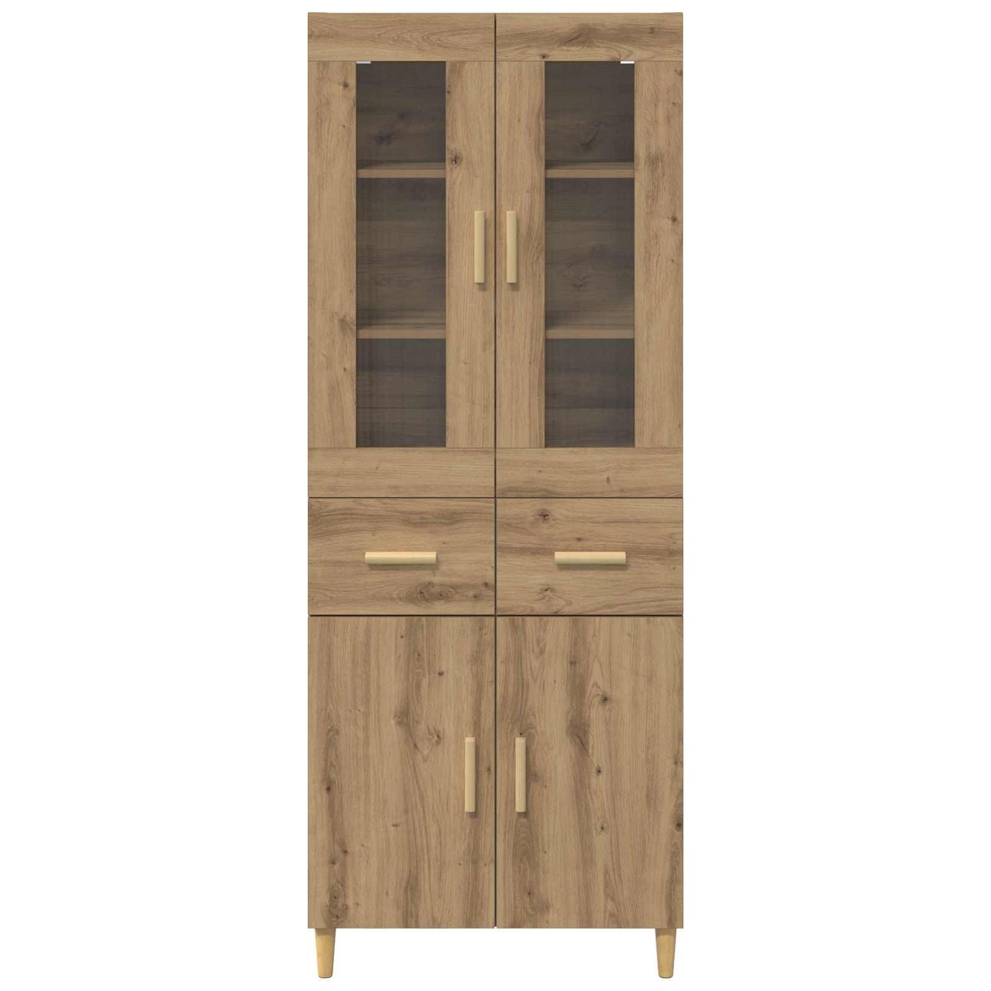 Highboard Artisan Egetræ 69,5 x 34 x 180 cm Konstrueret træ