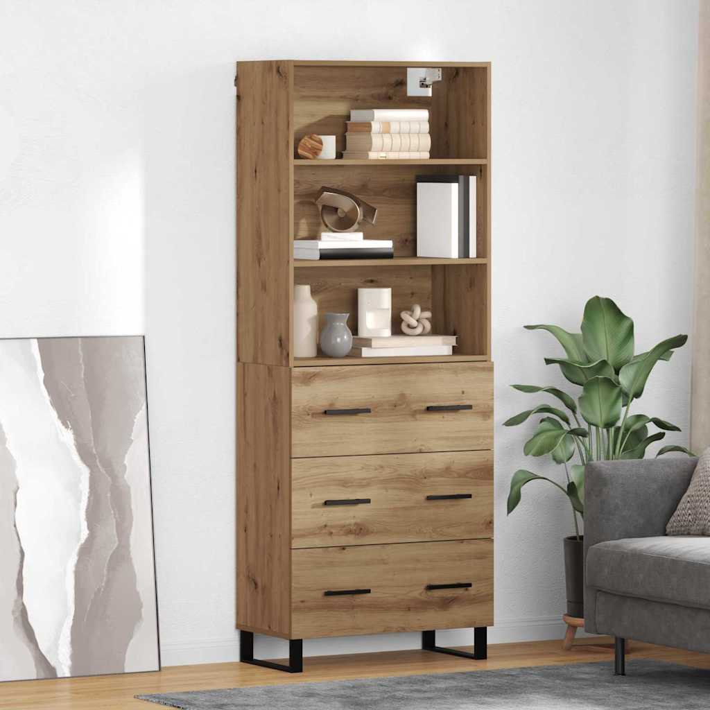 Highboard 2 pcs Artisan Egetræ 69,5 x 34 x 180 cm