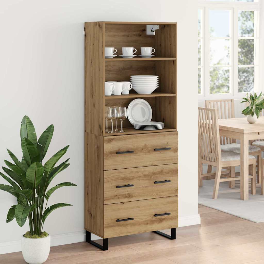 Highboard 2 pcs Artisan Egetræ 69,5 x 34 x 180 cm