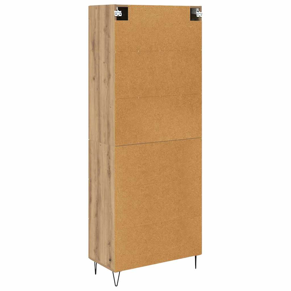 Highboard Artisan Egetræ 69,5 x 34 x 180 cm Konstrueret træ