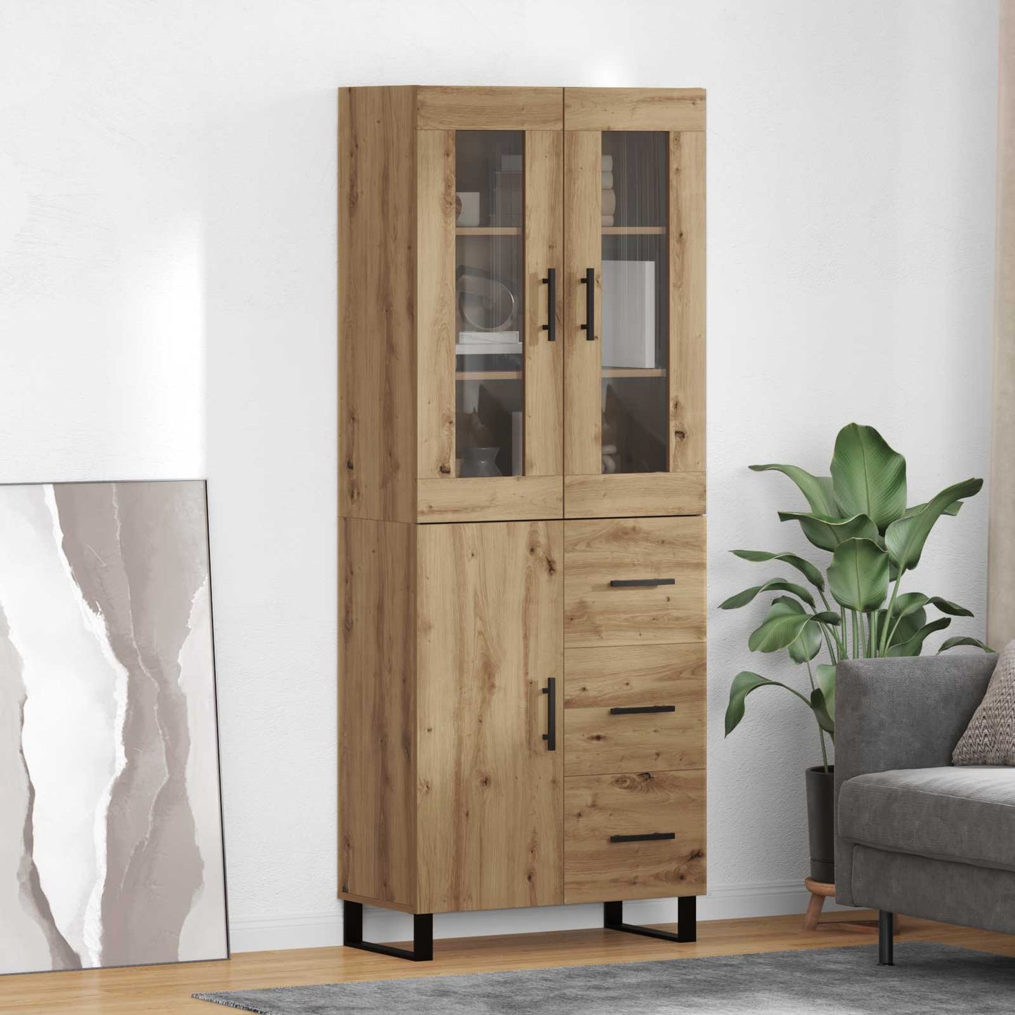 Highboard 2 pcs Artisan Egetræ 69,5 x 34 x 180 cm