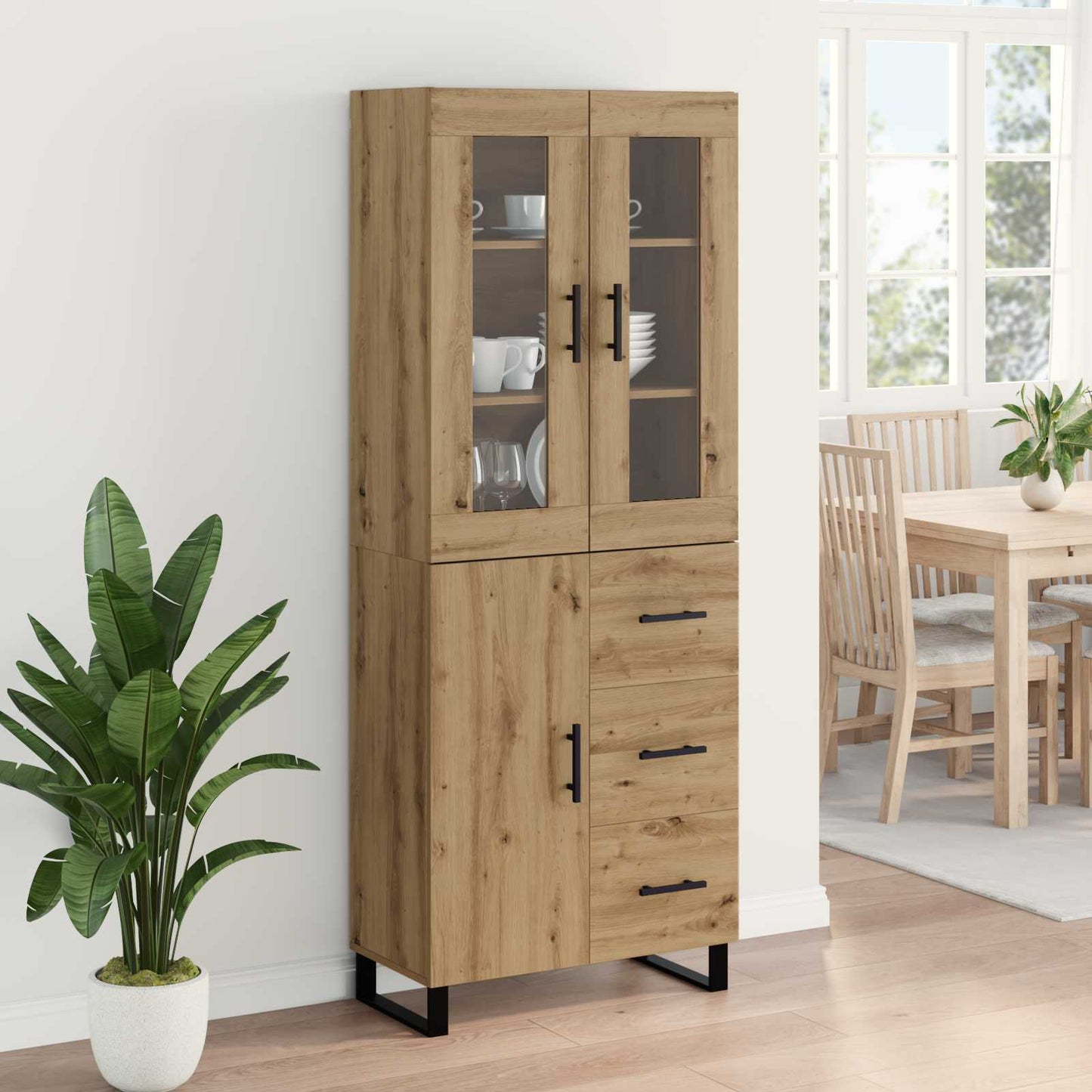 Highboard 2 pcs Artisan Egetræ 69,5 x 34 x 180 cm