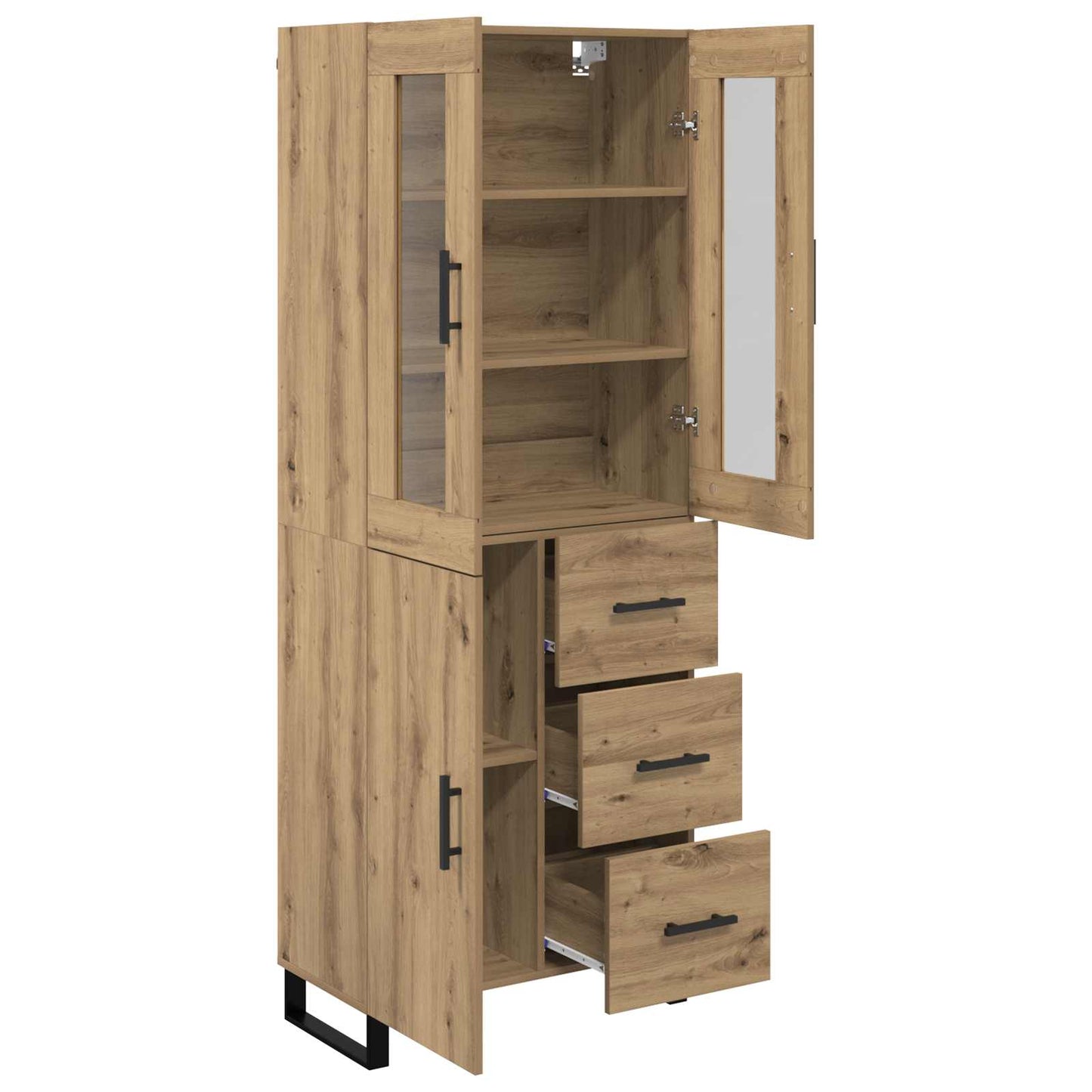 Highboard 2 pcs Artisan Egetræ 69,5 x 34 x 180 cm