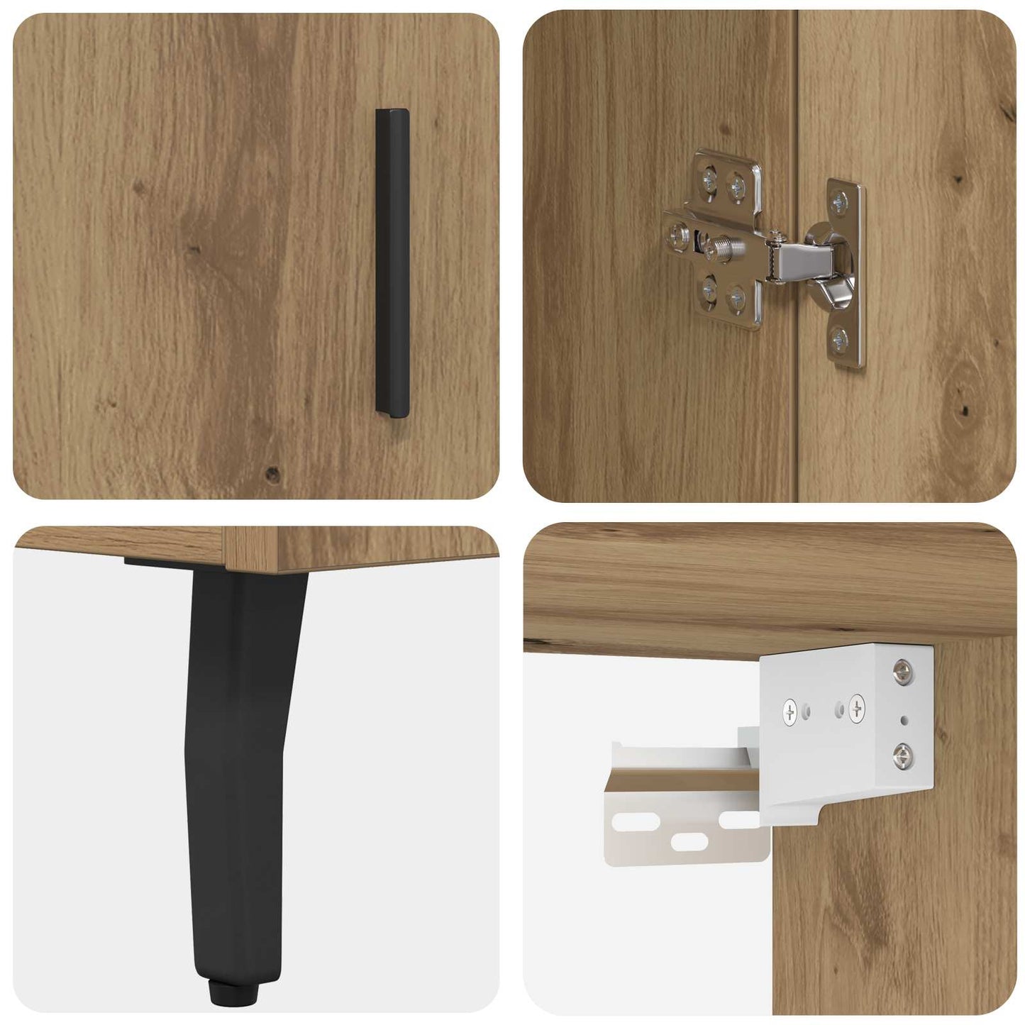 Highboard 2 pcs Artisan Egetræ 69,5 x 32,5 x 180 cm