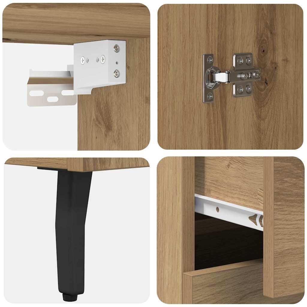 Highboard 2 pcs Artisan Egetræ 69,5 x 32,5 x 180 cm