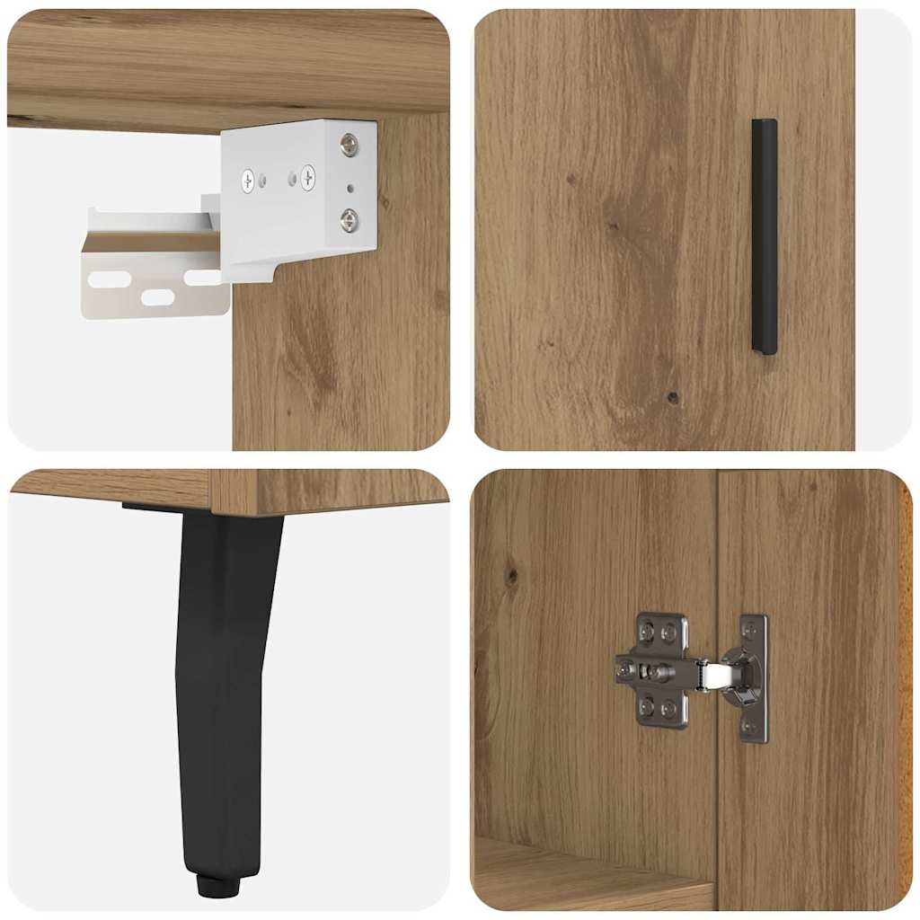 Highboard 2 stk. Artisan Egetræ 69,5 x 34 x 180 cm