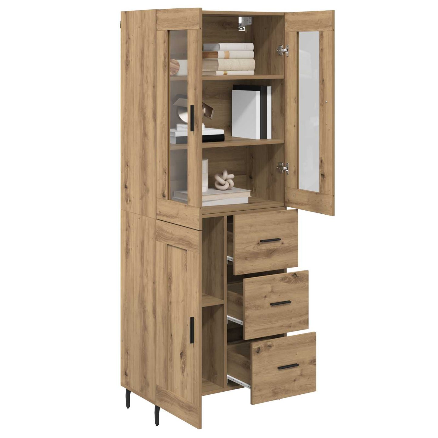 Highboard 2 pcs Artisan Egetræ 69,5 x 34 x 180 cm