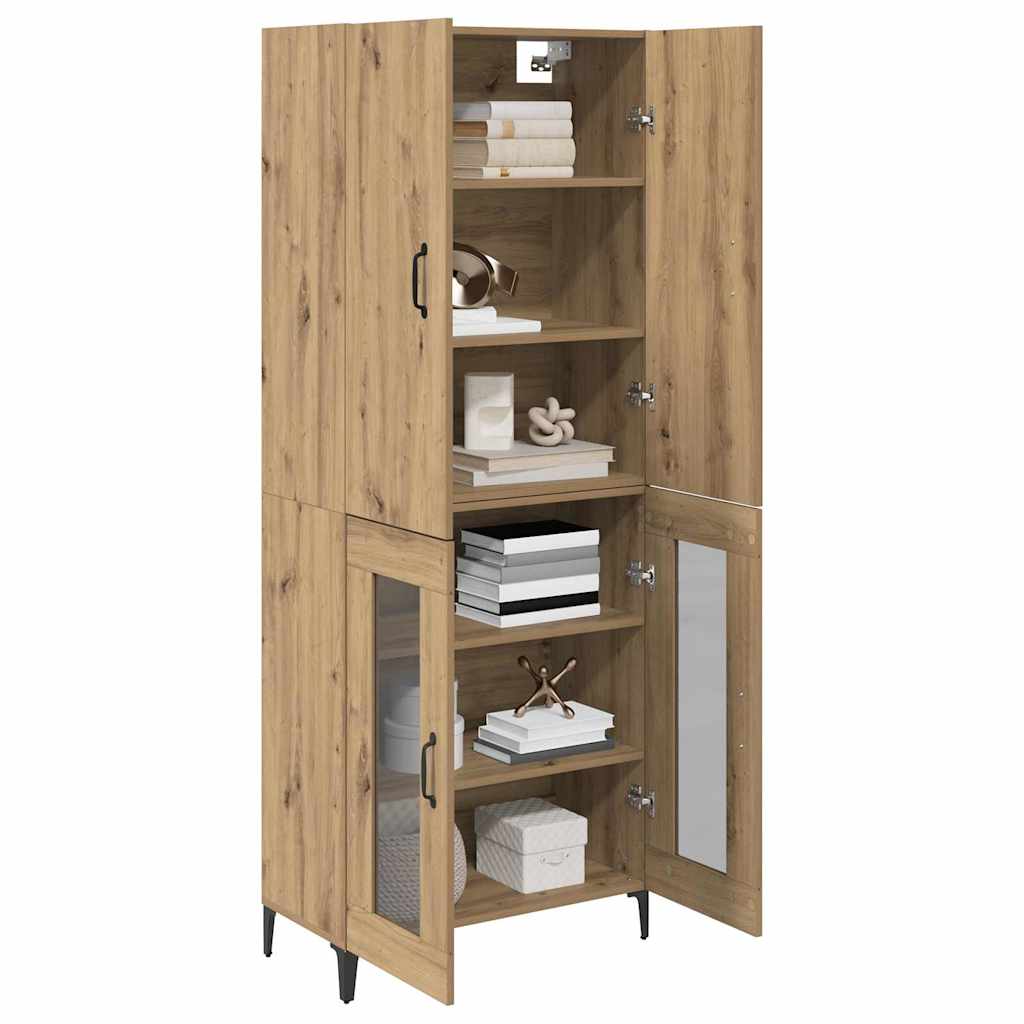 Highboard Artisan Egetræ 69,5 x 34 x 180 cm Konstrueret træ