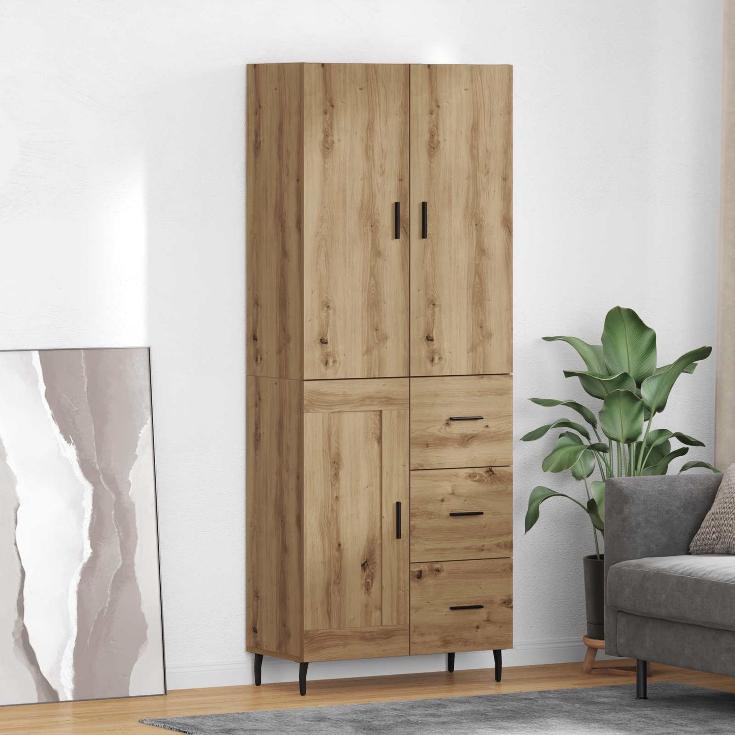 Highboard 2 stk. Artisan Egetræ 69,5 x 34 x 180 cm