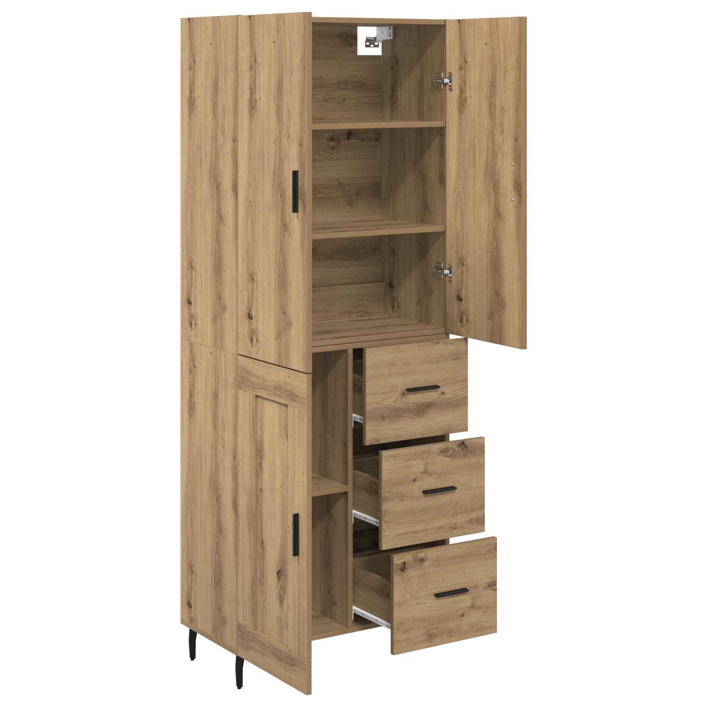 Highboard 2 stk. Artisan Egetræ 69,5 x 34 x 180 cm