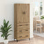 Highboard Artisan Egetræ 69,5 x 34 x 180 cm Konstrueret træ