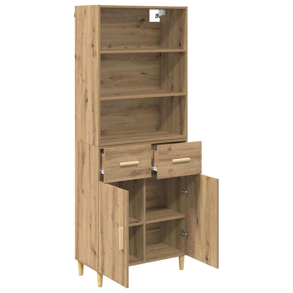 Highboard Artisan Egetræ 69,5 x 34 x 180 cm Konstrueret træ