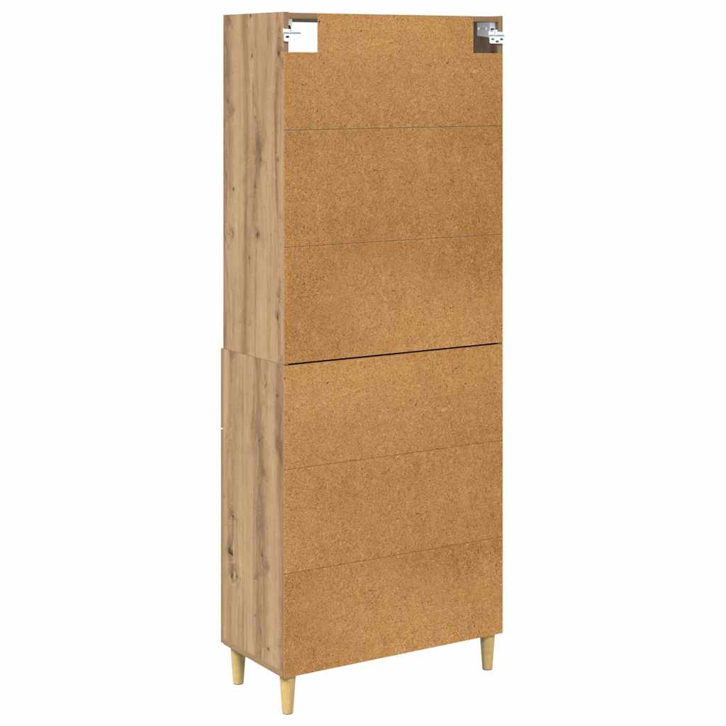 Highboard Artisan Egetræ 69,5 x 34 x 180 cm Konstrueret træ