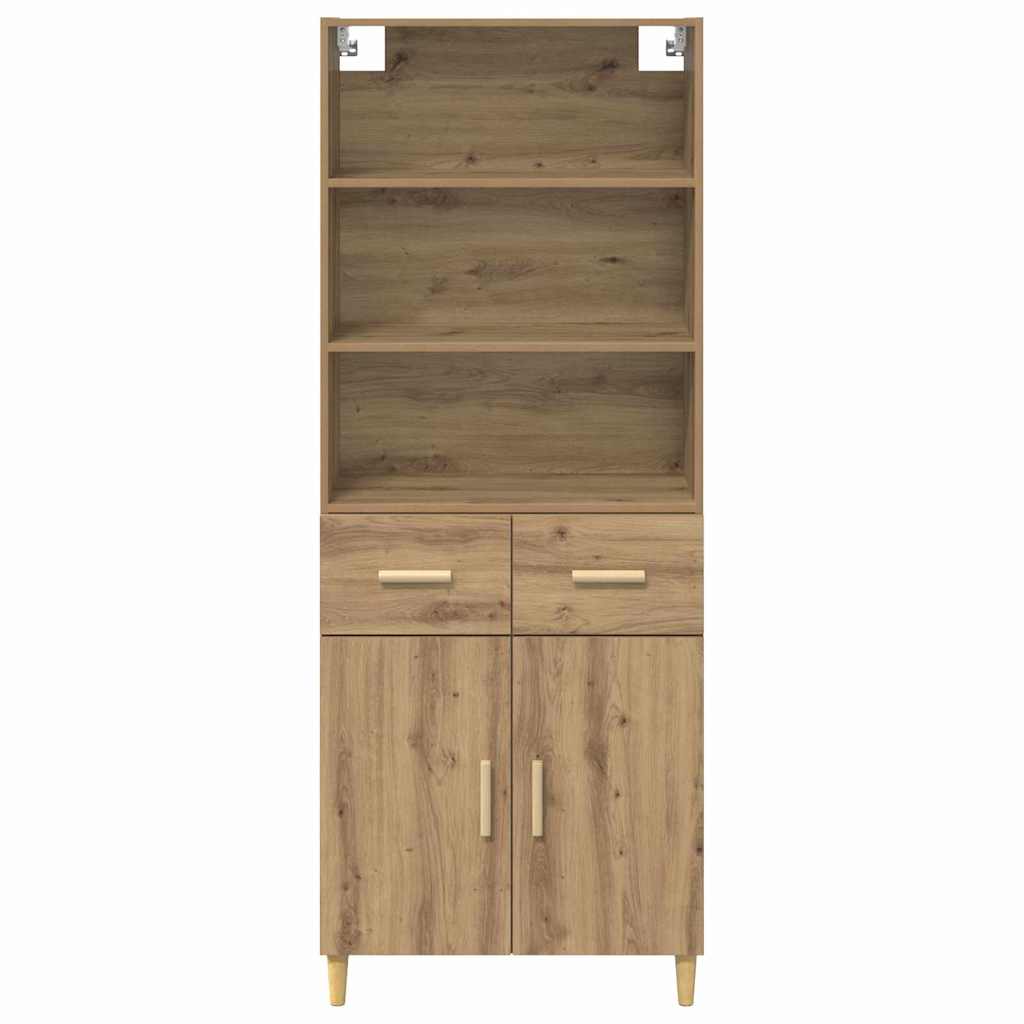 Highboard Artisan Egetræ 69,5 x 34 x 180 cm Konstrueret træ