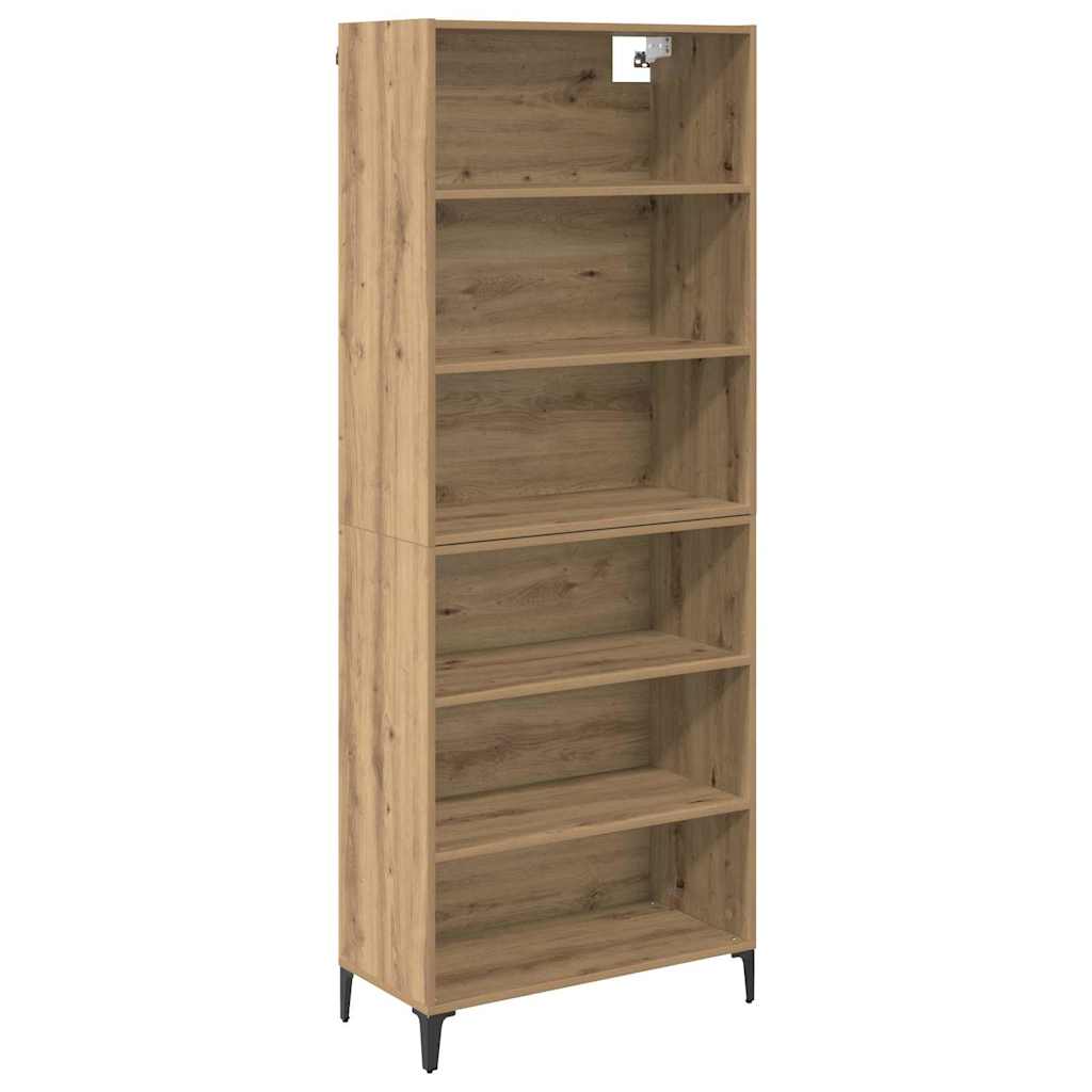 Highboard Artisan Egetræ 69,5 x 34 x 180 cm Konstrueret træ