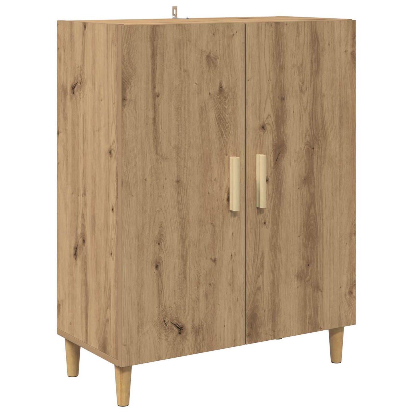 Highboard Artisan Egetræ 69,5 x 34 x 180 cm Ingeniørtræ og glas