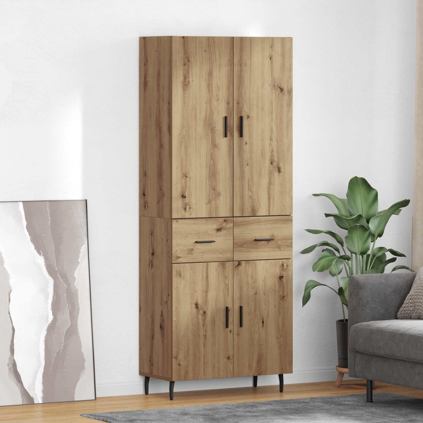Highboard 2 stk. Artisan Egetræ 69,5 x 34 x 180 cm