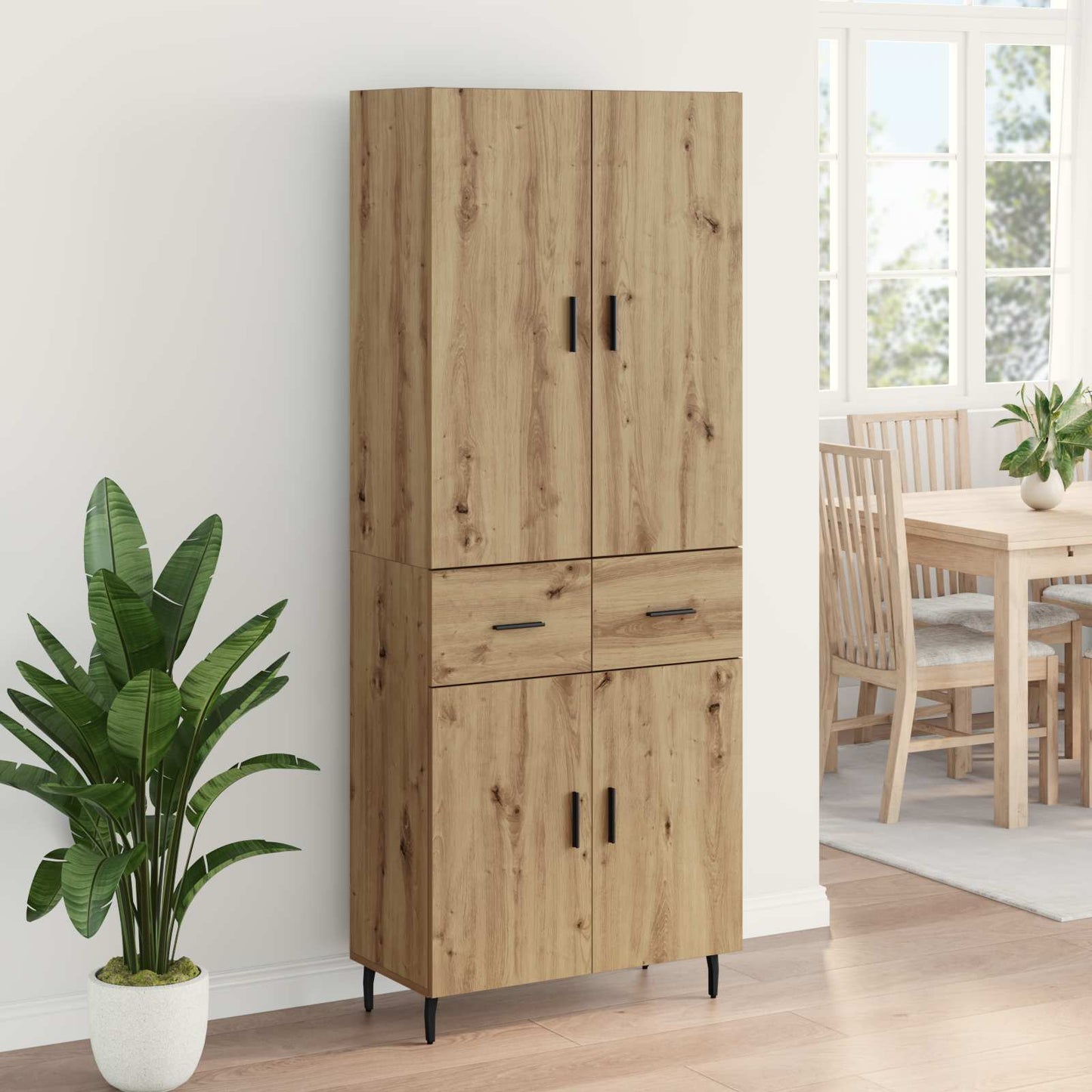 Highboard 2 stk. Artisan Egetræ 69,5 x 34 x 180 cm